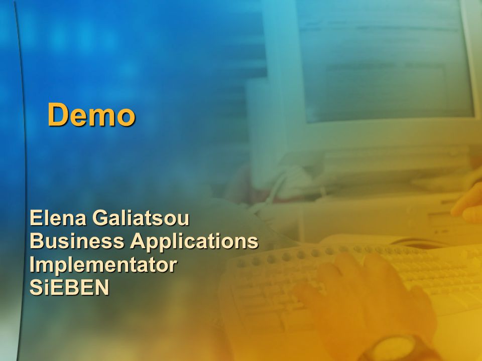 Elena Galiatsou Business Applications Implementator SiEBEN