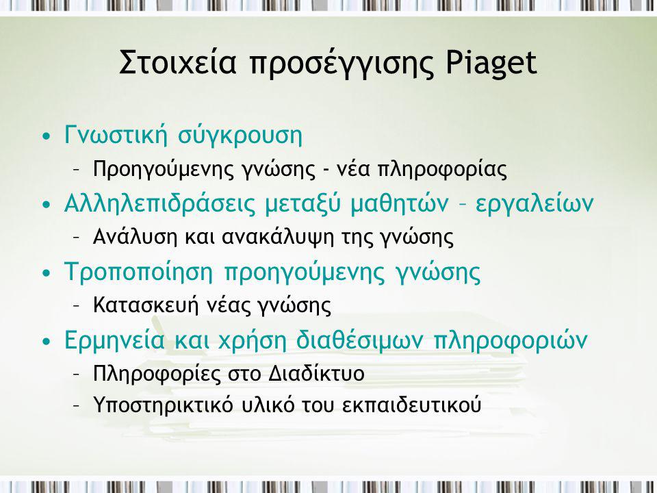 Στοιχεία προσέγγισης Piaget