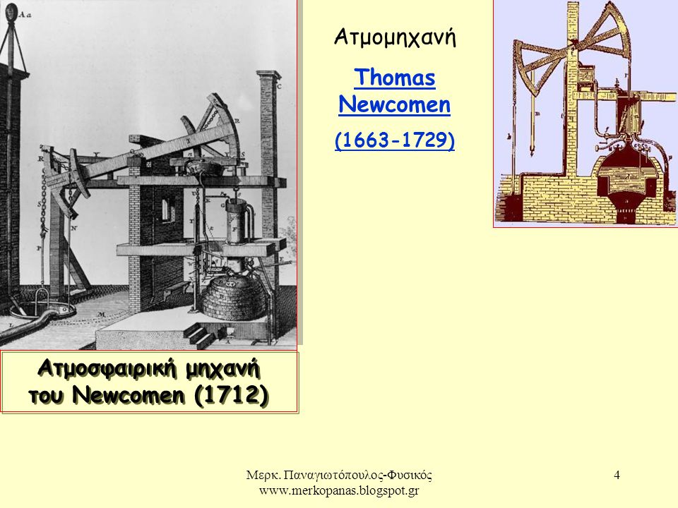 Ατμοσφαιρική μηχανή του Newcomen (1712)