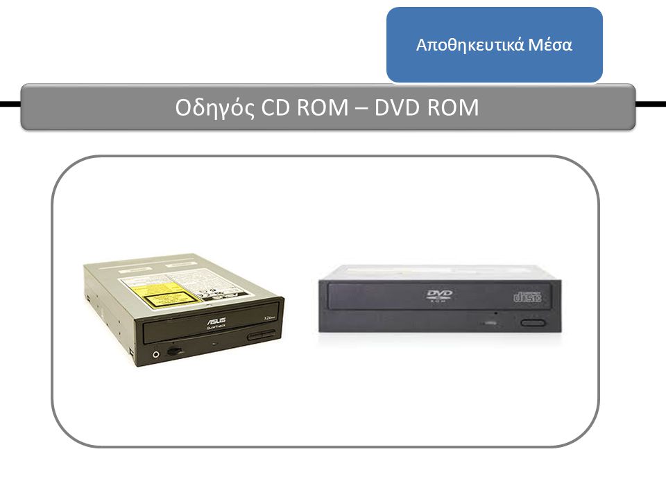 Αποθηκευτικά Μέσα Οδηγός CD ROM – DVD ROM