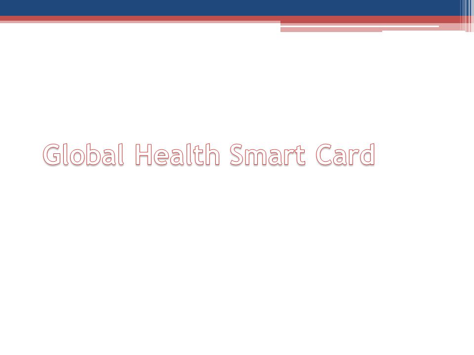 Global Health Smart Card