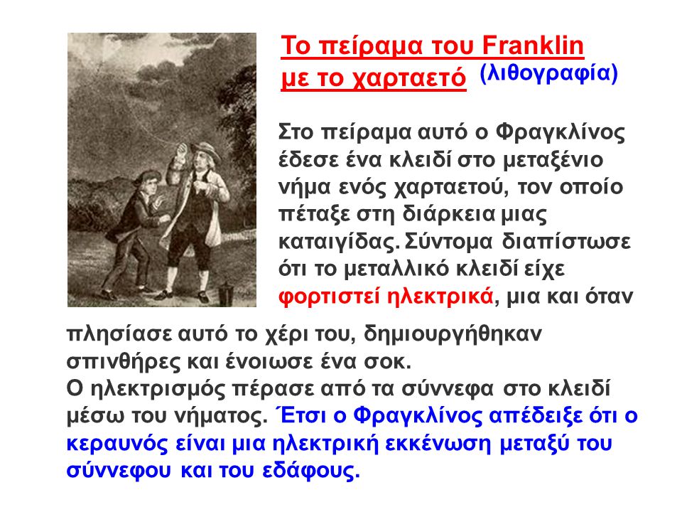 Το πείραμα του Franklin με το χαρταετό