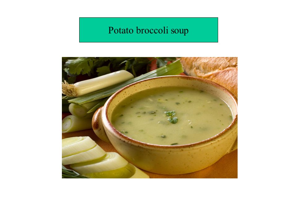 Potato broccoli soup