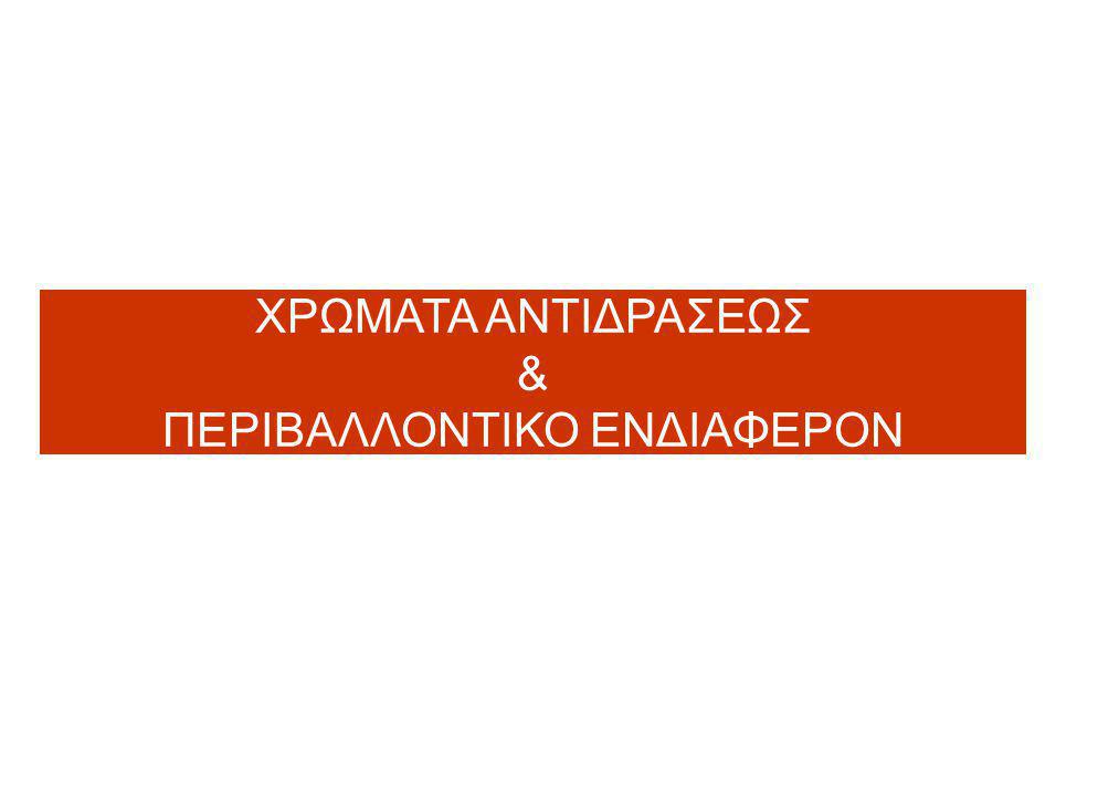 ΧΡΩΜΑΤΑ ΑΝΤΙΔΡΑΣΕΩΣ & ΠΕΡΙΒΑΛΛΟΝΤΙΚΟ ΕΝΔΙΑΦΕΡΟΝ