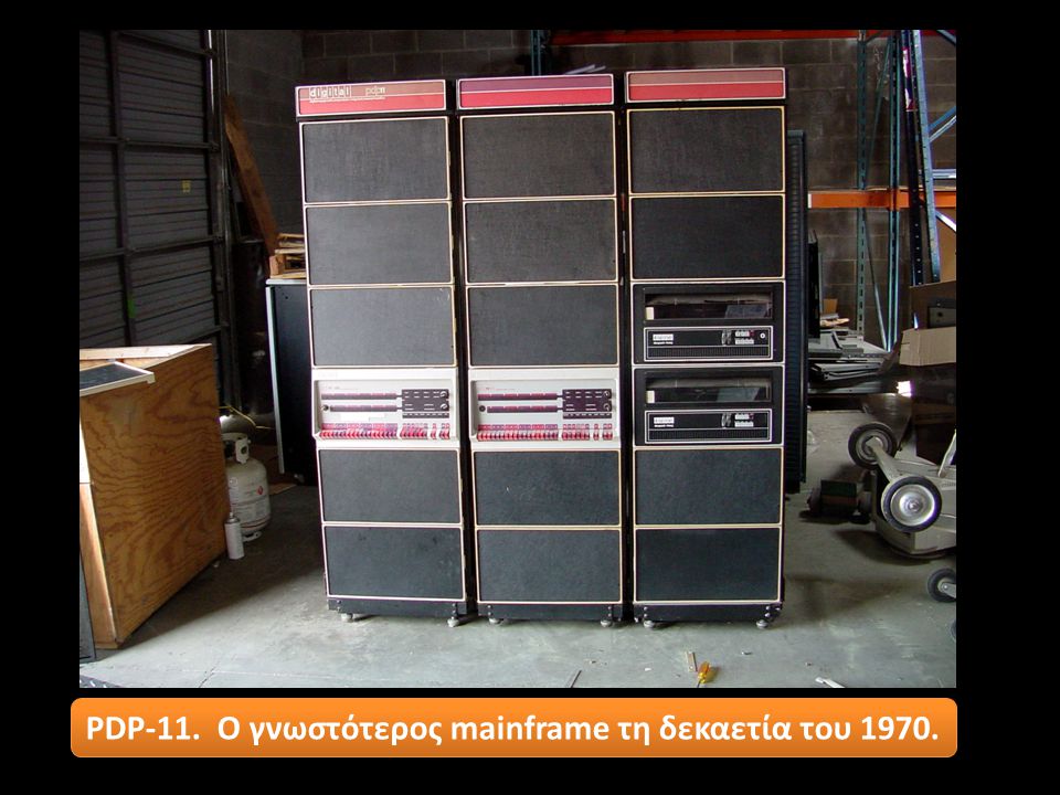 PDP-11. Ο γνωστότερος mainframe τη δεκαετία του 1970.
