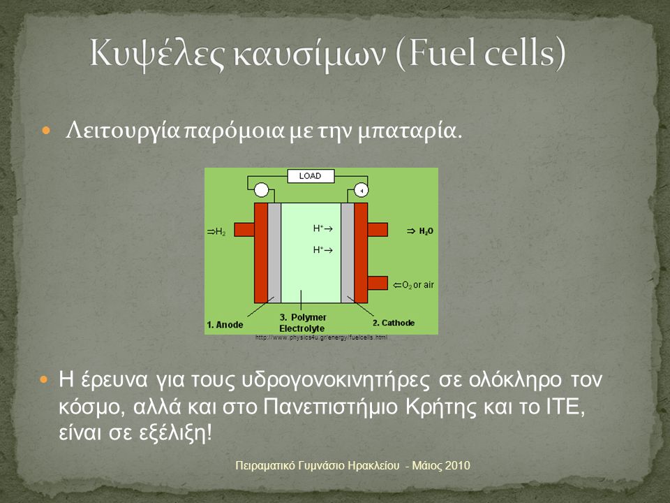 Κυψέλες καυσίμων (Fuel cells)