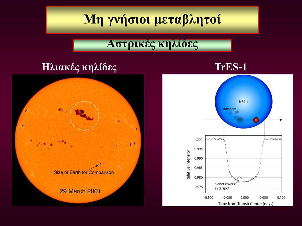 Μη γνήσιοι μεταβλητοί Αστρικές κηλίδες Ηλιακές κηλίδες TrES-1