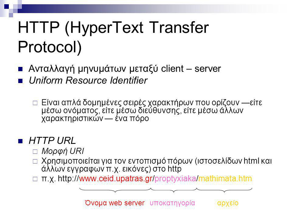 HTTP (HyperText Transfer Protocol)