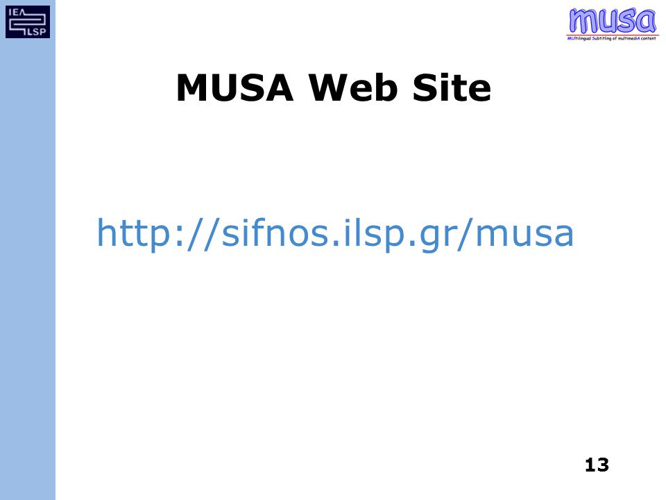 MUSA Web Site