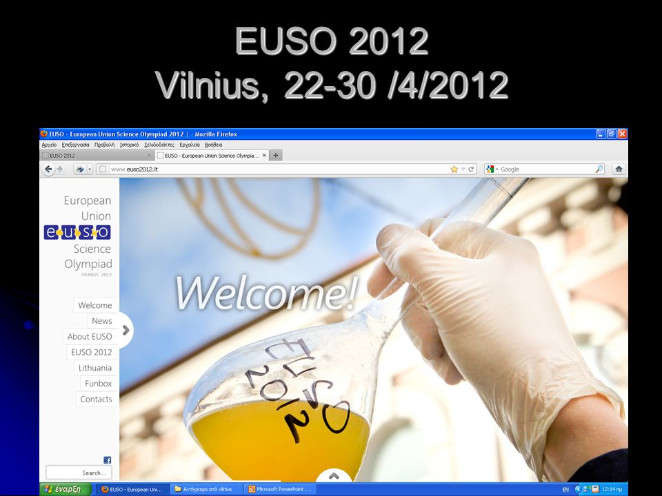 EUSO 2012 Vilnius, /4/2012