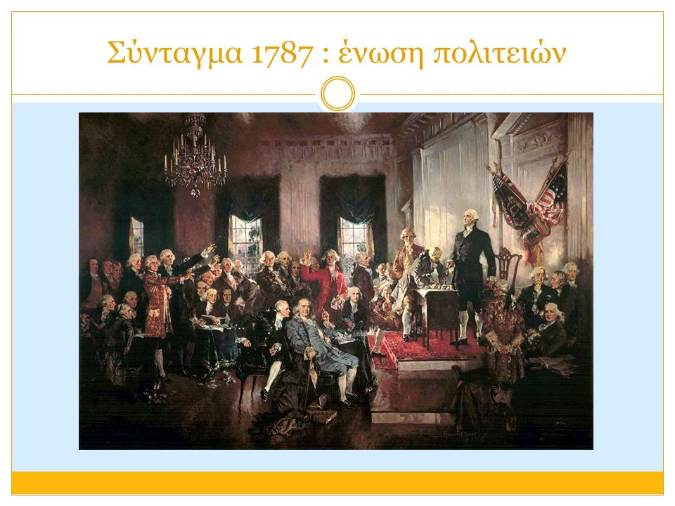 Σύνταγμα 1787 : ένωση πολιτειών