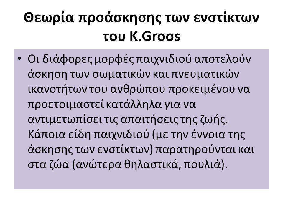 Θεωρία προάσκησης των ενστίκτων του K.Groos