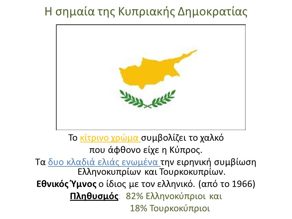 Η σημαία της Κυπριακής Δημοκρατίας