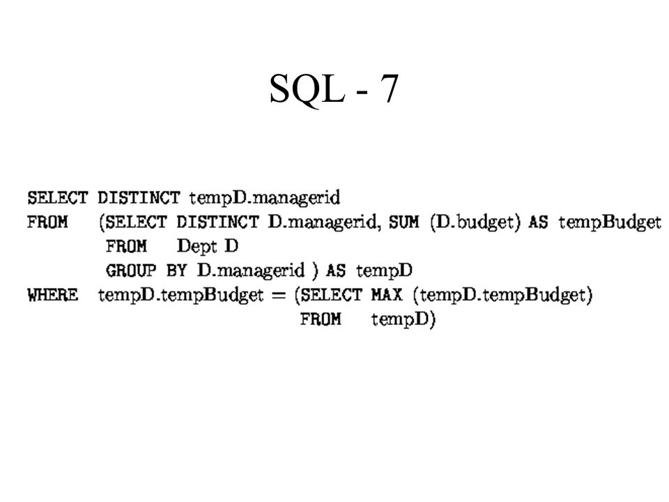 SQL - 7