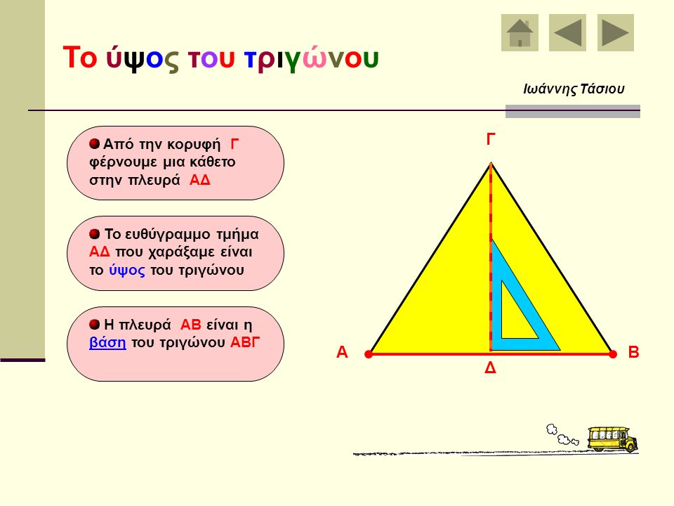 Το ύψος του τριγώνου Γ Α Β Δ