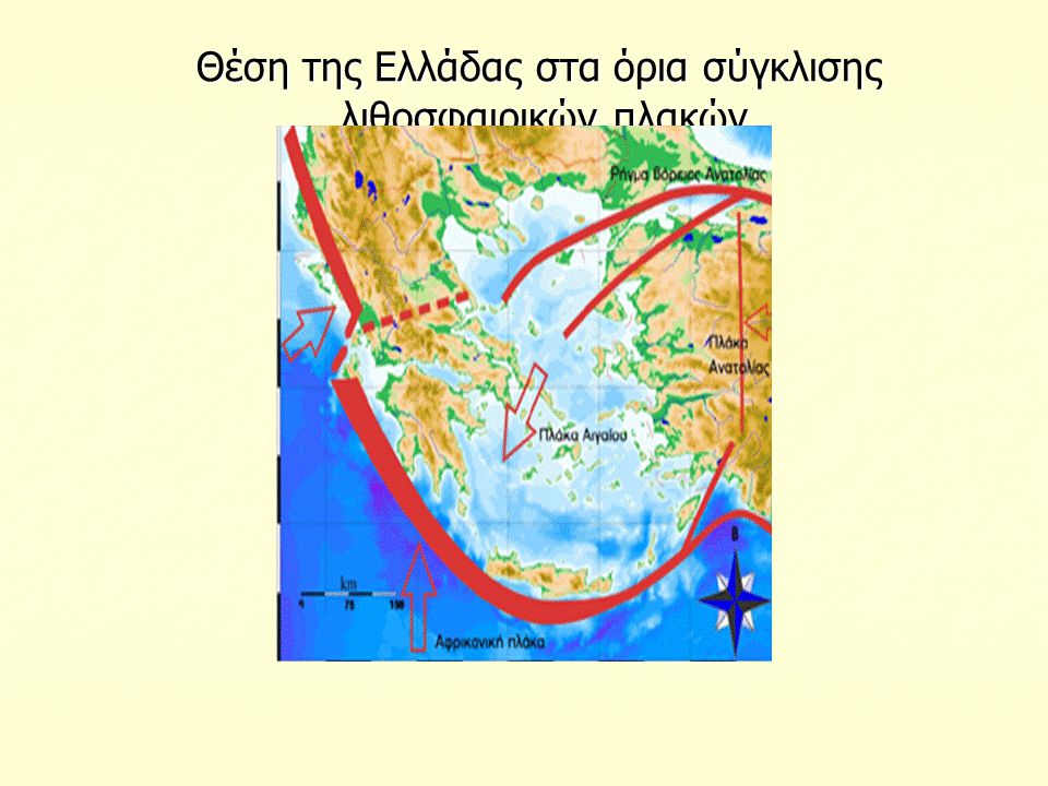 Θέση της Ελλάδας στα όρια σύγκλισης λιθοσφαιρικών πλακών