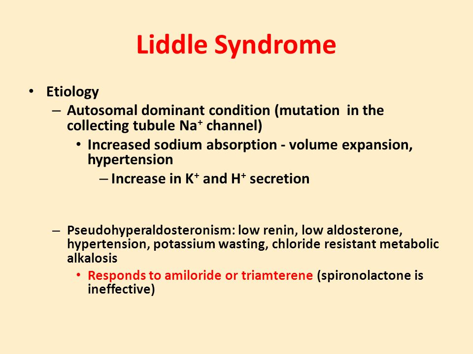 Liddle Syndrome Etiology
