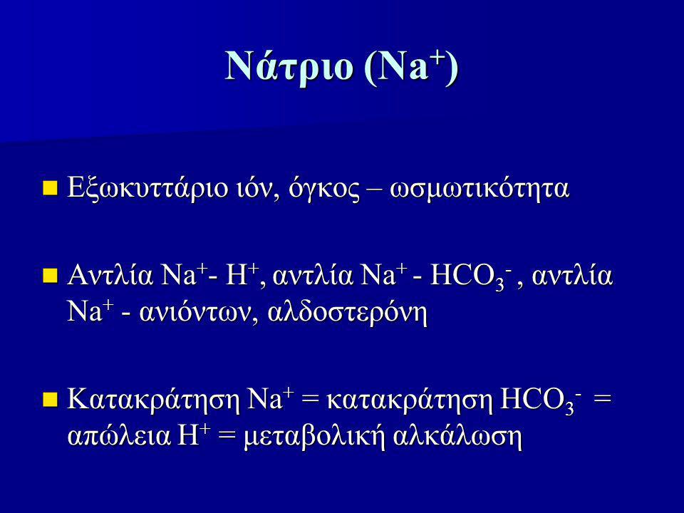 Νάτριο (Νa+) Εξωκυττάριο ιόν, όγκος – ωσμωτικότητα