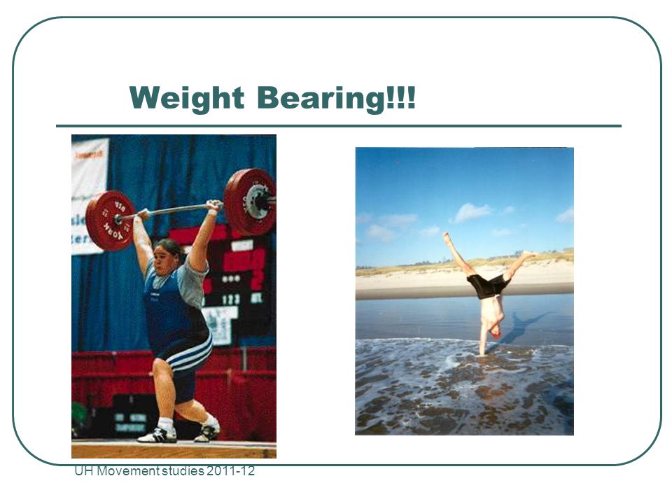 Weight Bearing!!! UH Movement studies