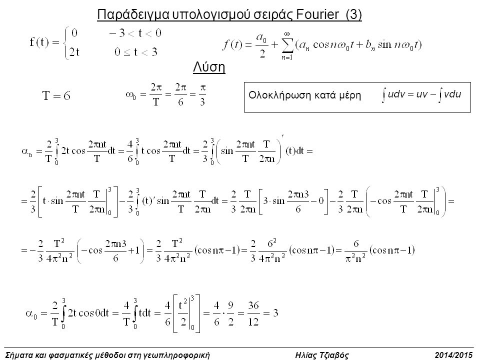 Παράδειγμα υπολογισμού σειράς Fourier (3)