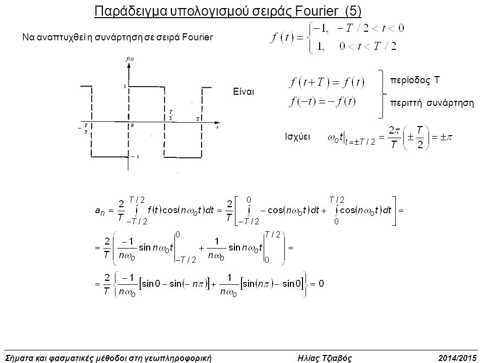 Παράδειγμα υπολογισμού σειράς Fourier (5)
