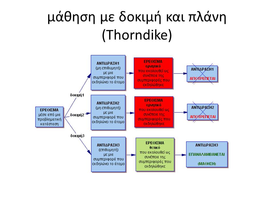 μάθηση με δοκιμή και πλάνη (Thorndike)
