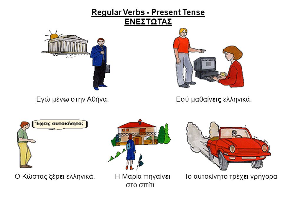 Regular Verbs - Present Tense