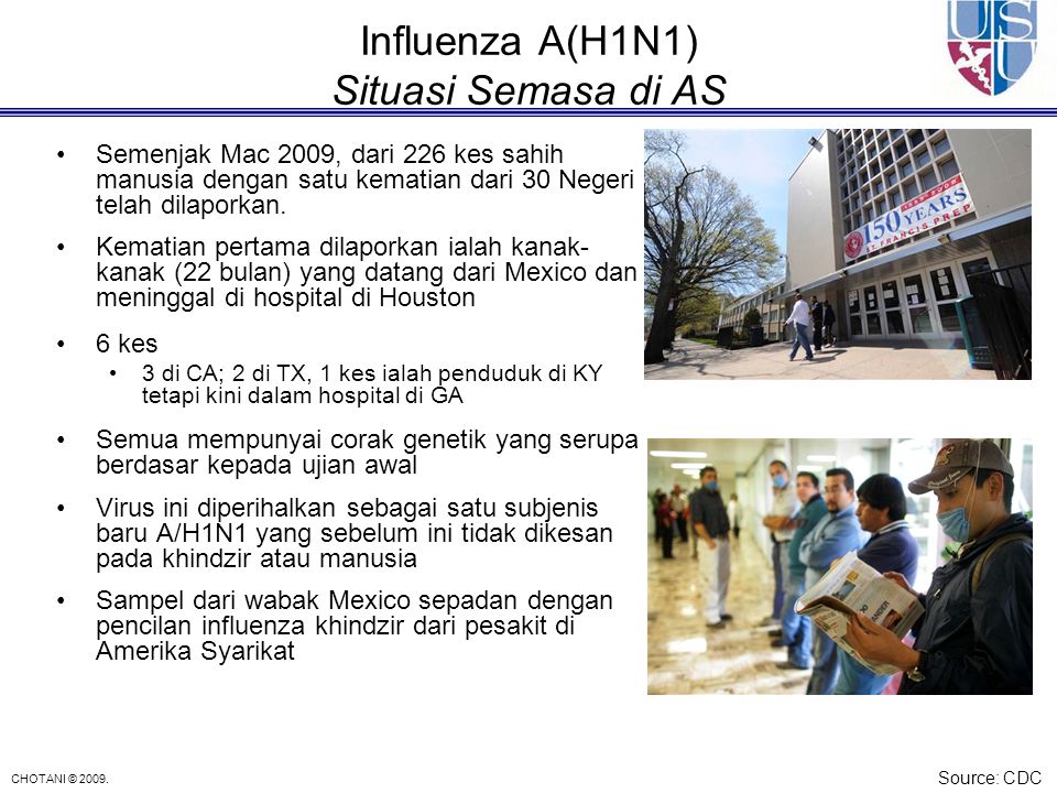 Influenza A(H1N1) Situasi Semasa di AS
