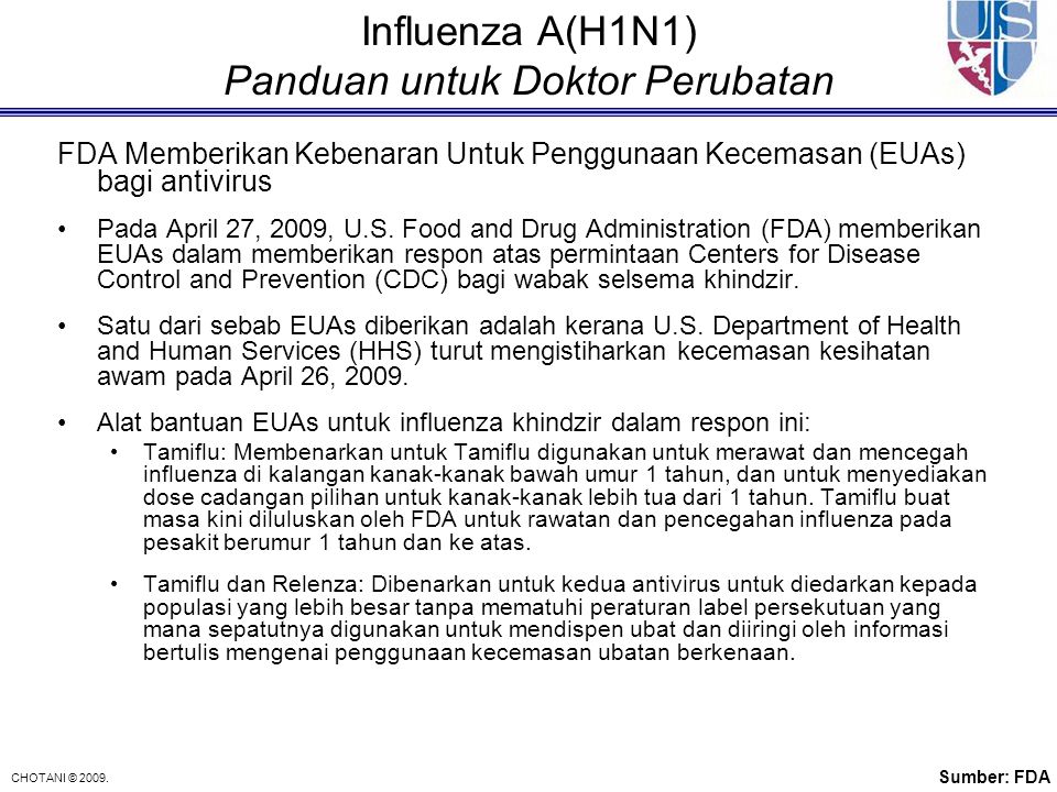 Influenza A(H1N1) Panduan untuk Doktor Perubatan