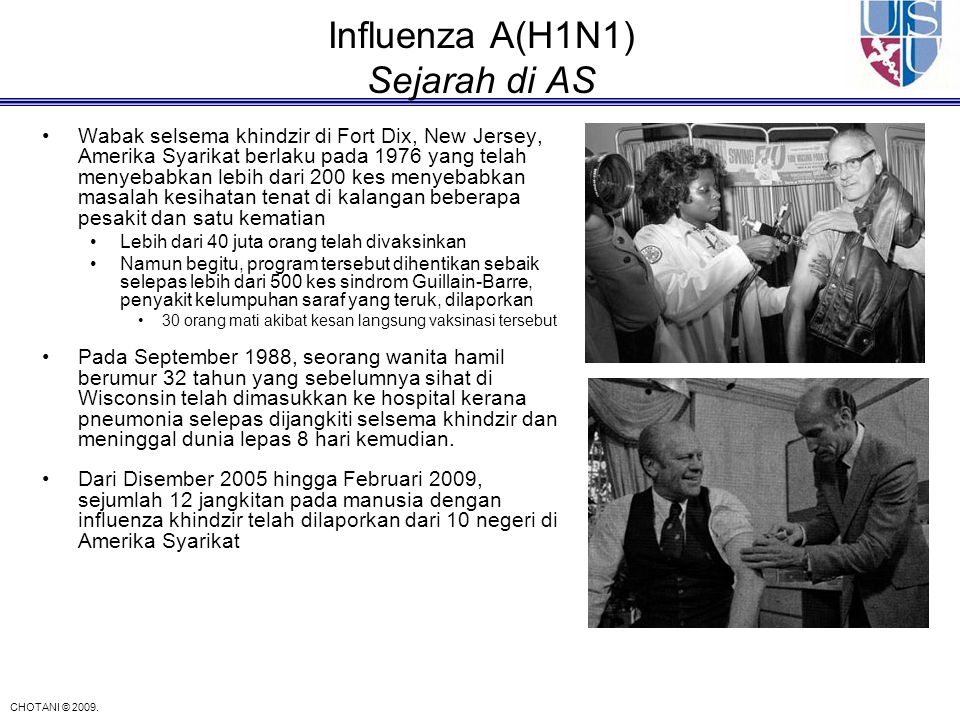 Influenza A(H1N1) Sejarah di AS