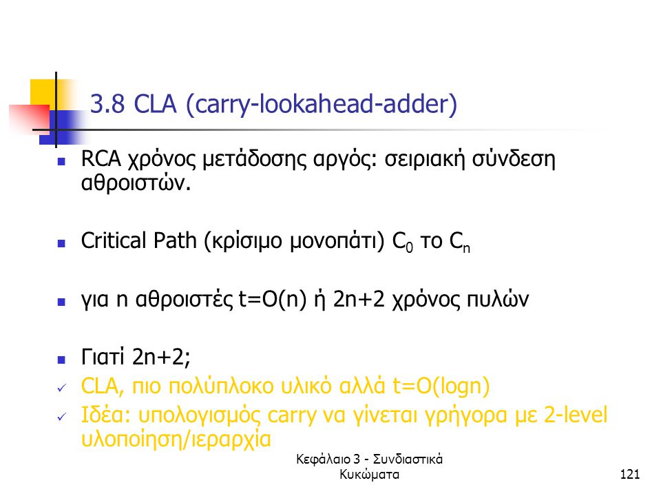 3.8 CLA (carry-lookahead-adder)