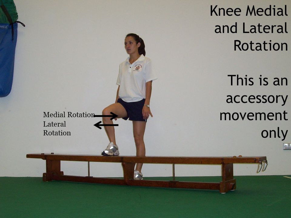 Knee Medial and Lateral Rotation This is an accessory movement only