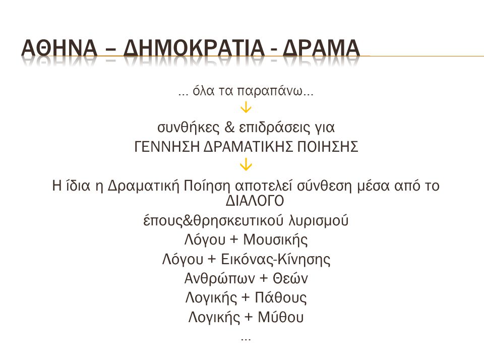 Αθηνα – δημοκρατια - δραμα