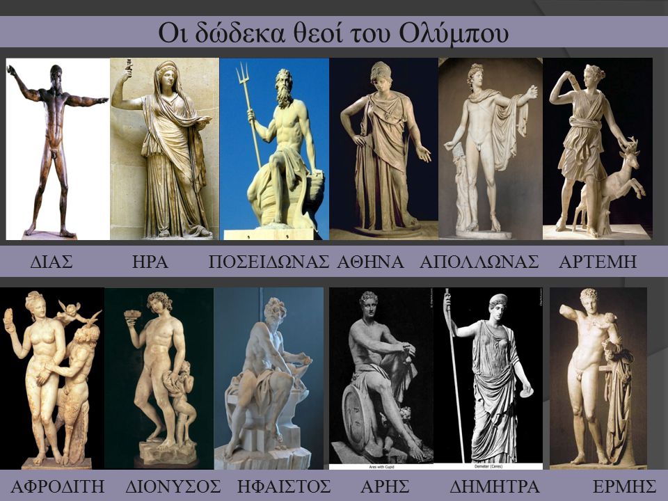 Οι δώδεκα θεοί του Ολύμπου