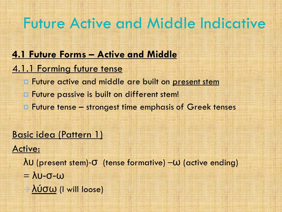 Future Active and Middle Indicative