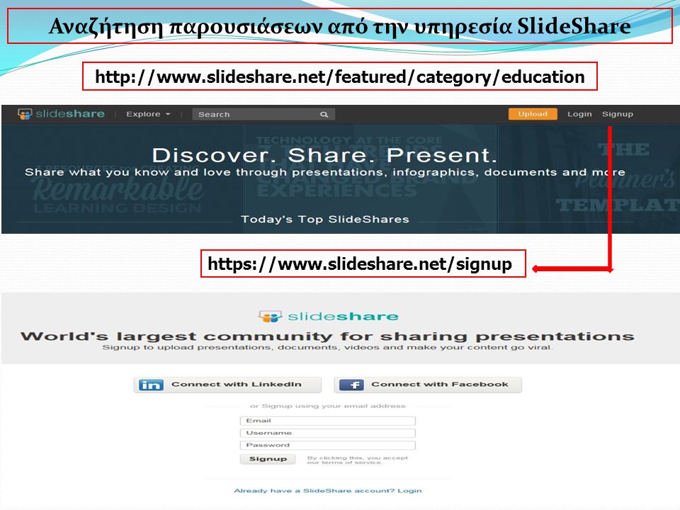 Αναζήτηση παρουσιάσεων από την υπηρεσία SlideShare