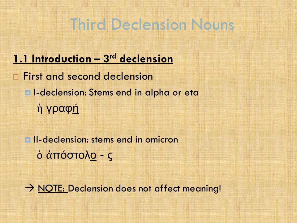 Third Declension Nouns