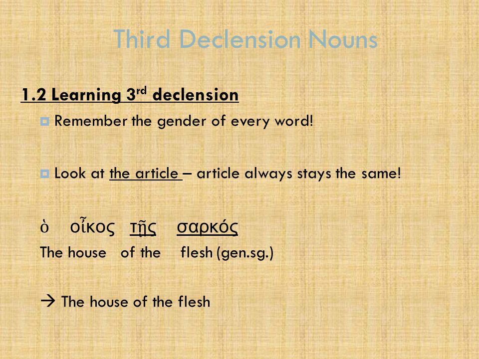 Third Declension Nouns