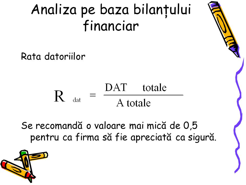 Analiza pe baza bilanţului financiar