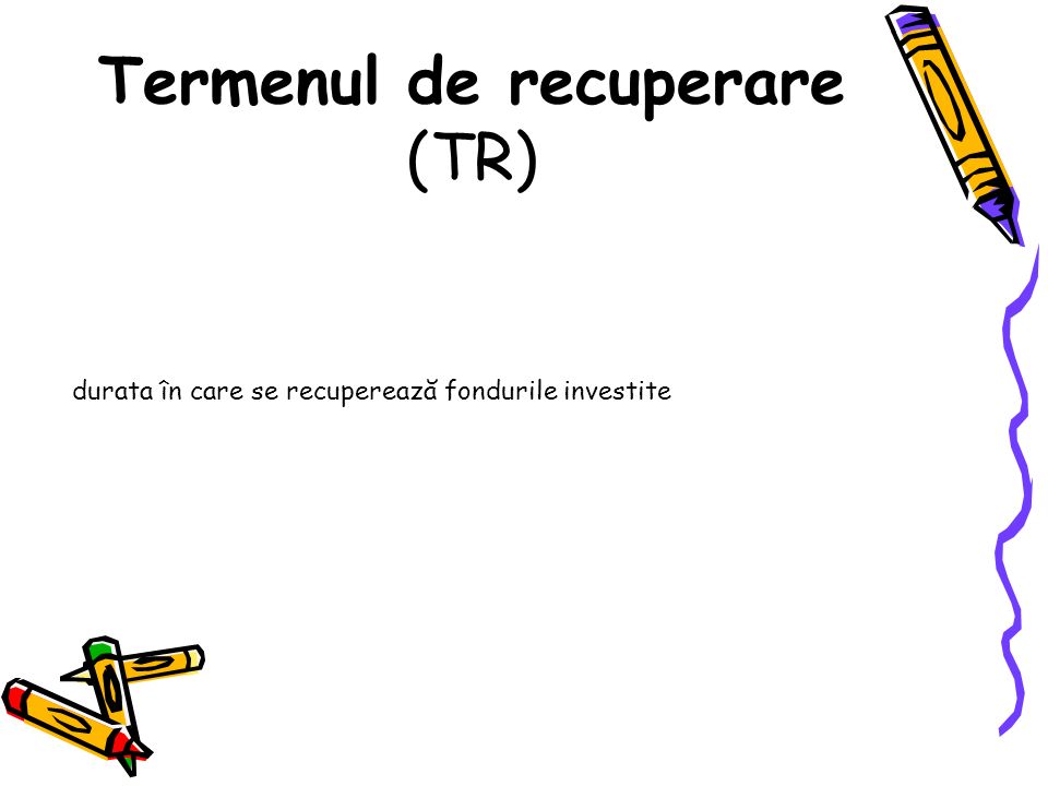 Termenul de recuperare (TR)